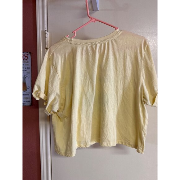 Yellowstone Park Graphic Cropped T-Shirt Recycled Cotton Polyester Blend Womens - Picture 6 of 6